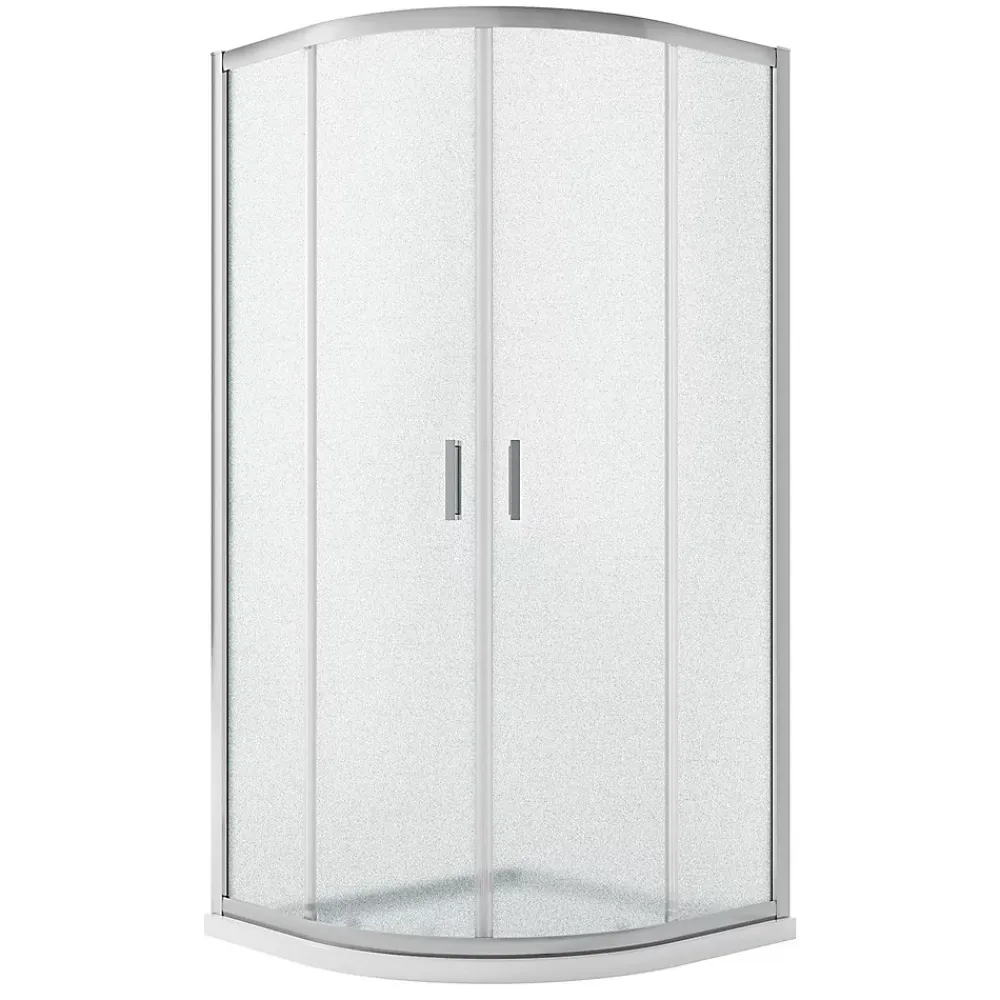 Cabine De Douche|Idralite Cabine Douche Demi-Circulaire 80x80 H198 Opaque 6mm mod. Ready