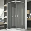 Cabine De Douche|Idralite Cabine douche demi-circulaire 70x90 CM H185 transparent modèle Junior