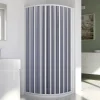 Cabine De Douche|Forte Cabine douche demi-circulaire 90x90CM Rayons 55 H185 en Plastique pvc modèle Sharp ouverture latérale