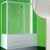 Forte Cabine douche Pare-Baignoire 70x140 CM en acrylique mod. Plutone avec ouverture centrale