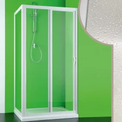 Cabine De Douche|Forte Cabine douche 75x120 CM en acrylique mod. Mercurio avec ouverture laterale