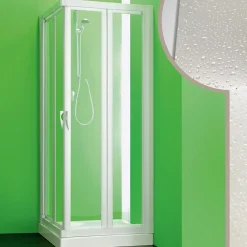 Forte Cabine douche 80x80 CM en acrylique mod. Giove avec ouverture pliante