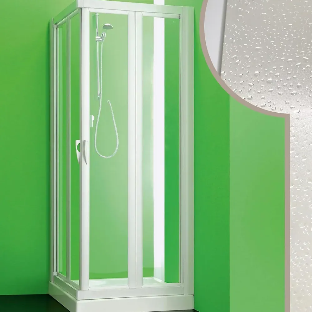 Forte Cabine douche 80x80 CM en acrylique mod. Giove avec ouverture pliante
