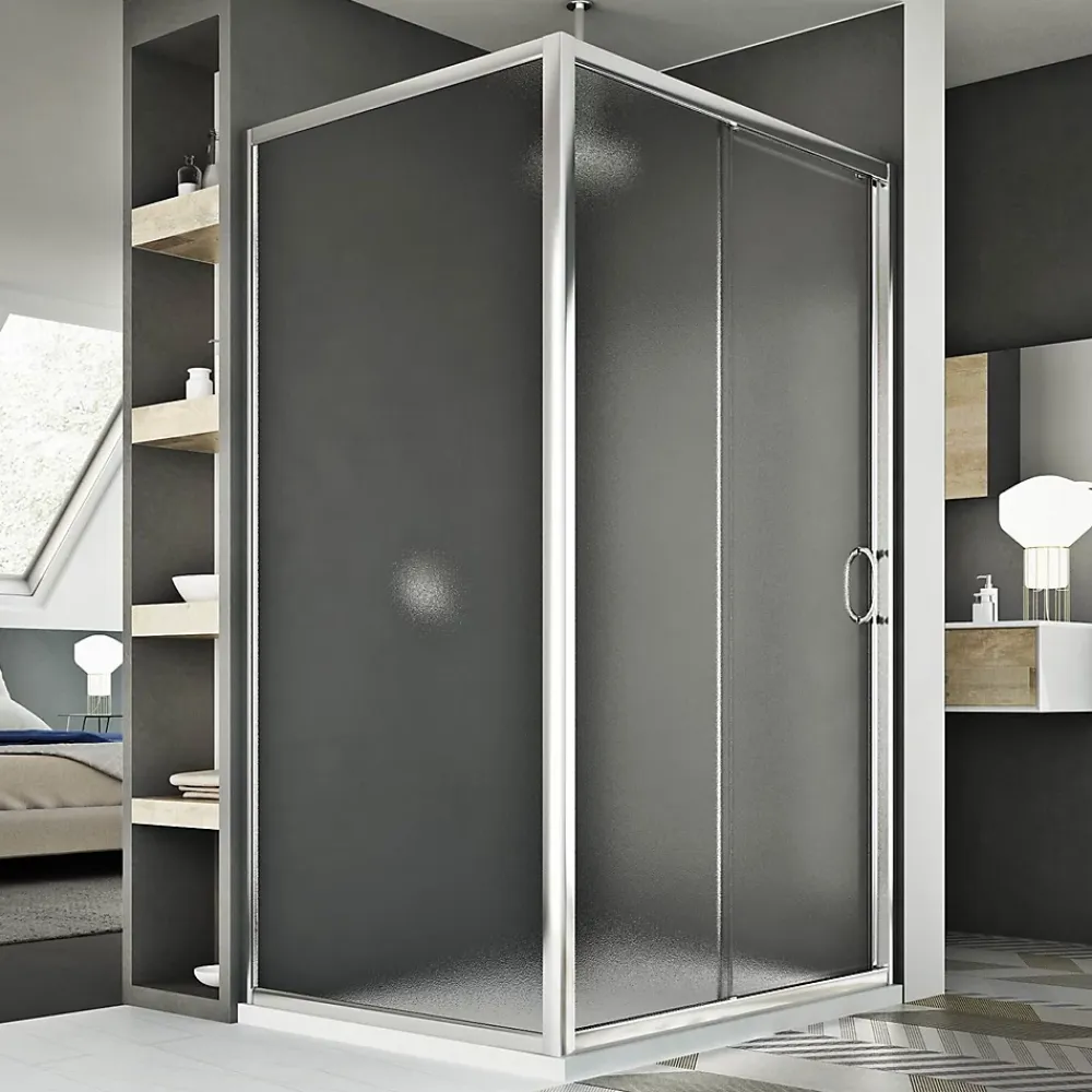 Cabine De Douche|Idralite Cabine Douche 80x150 CM H185 granité modèle Replay Duo 1 Portillon