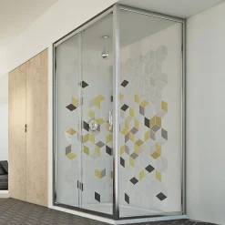 Cabine De Douche|Idralite Cabine douche 70x100 CM H198 mod. Young Duo 1 Porte Transparent