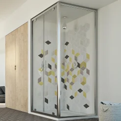Cabine De Douche|Idralite Cabine douche 90x110 Ouv. 110 CM 198 Transparent mod. Cristal Duo 2 Portes