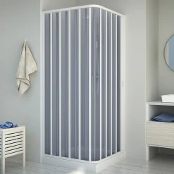 Cabine De Douche|Forte Cabine douche 70x70CM H185 en Plastique pvc modèle Energy avec l'ouverture latérale