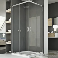 Cabine De Douche|Idralite Cabine douche 80x90CM H185 transparent modèle junior