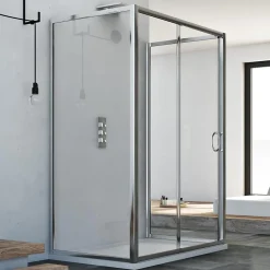 Idralite Cabine douche 90x120x90 CM H185 transparent modèle Replay Trio avec 1 portillon