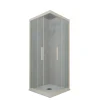 Forte Cabine parois de douche angulaire coulissante 80x100 cm H 200 en PVC Champagne Verre Transparent mod. Kolors