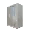 Forte Cabine parois de douche angulaire coulissante 70x100 cm H 200 en PVC Blanc Matt Verre Transparent mod. Deco Duo