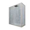 Forte Cabine parois de douche coulissante 70x120 cm H 200 en PVC Champagne Verre Transparent mod. Glam Duo