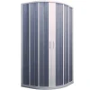 Forte Cabine parois douche demi-circulaire en Plastique pvc 100x100 h 185 mod. Flex avec ouverture centrale