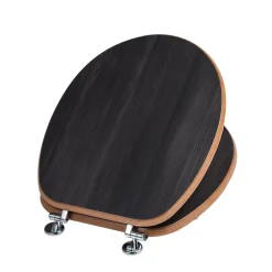Abattant Wc|Kiamami Valentina Cache Wc Universel En Mdf Chêne Foncé Effet Bois