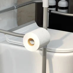 Wc Pmr|Homcom Cadre de sécurité de toilettes - cadre de toilettes réglable - barres d'appui rembourrées pour toilettes - alu. EVA gris