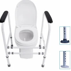Wc Pmr|Bm Medical Cadre de toilette autoportant - Bm Médical CT-50- Réglable en hauteur et en largeur