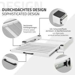 Etendoir À Linge|Ml-Design Cadre intermédiaire universel pour lave-linge avec porte-serviettes coulissante