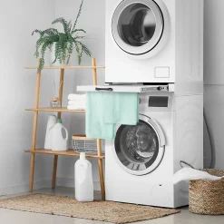 Etendoir À Linge|Ml-Design Cadre intermédiaire universel pour lave-linge avec porte-serviettes coulissante