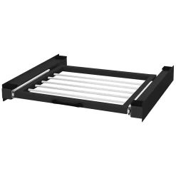 Ml-Design Cadre intermédiaire universel lave-linge avec porte-serviettes coulissante noir