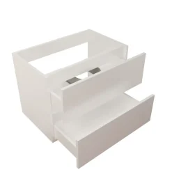Meuble Sous-Vasque|Cuisibane Caisson de salle de bain ROSALY INOX - 70 cm- Blanc- Plan vasque en