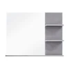 Trend Team CANCUN - Meuble de salle de bain. Miroir avec tablettes, LED non inclu, mélaminé gris ciment. L - H - P : 72 - 57 - 20 cm.