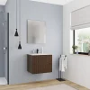 Ceramia 60 cm, meuble de salle de bain assemblé, couleur chêne (-5DW60)