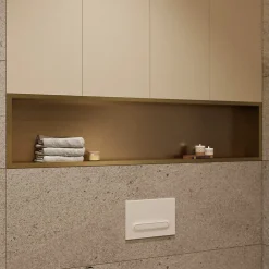 Ceramia Niche de Douche à encastrer, Acier Inoxydable 304, 120x28x10cm, Or brossé PVD