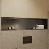 Ceramia Timeless Niche de Douche à encastrer, Acier Inoxydable 304, 120x28x10cm, Gun Métal brossé PVD