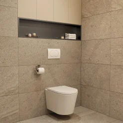 Ceramia Timeless Niche de Douche à encastrer, Acier Inoxydable 304, 120x28x10cm, Gun Métal brossé PVD