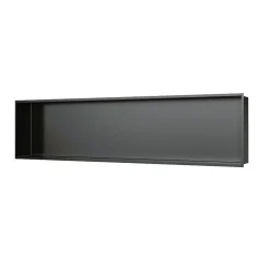 Ceramia Timeless Niche de Douche à encastrer, Acier Inoxydable 304, 120x28x10cm, Gun Métal brossé PVD