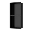 Ceramia Timeless Niche de Douche à encastrer, Acier Inoxydable 304, 2 étagères, 60x30x10cm, Noir mat