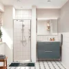 Ceramia Zenith Porte de douche 90x195cm pivotante anticalcaire avec profilés Chrome brillant (CERAHZ90C)