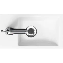 Vasque À Poser|Cersanit Como Lavabo pour meuble 40x22 cm avec trou pour robinetterie au milieu (K32-001-BOX)