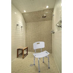 Siège De Douche|Aidapt Chaise de douche avec dossier à hauteur réglable - VB540S