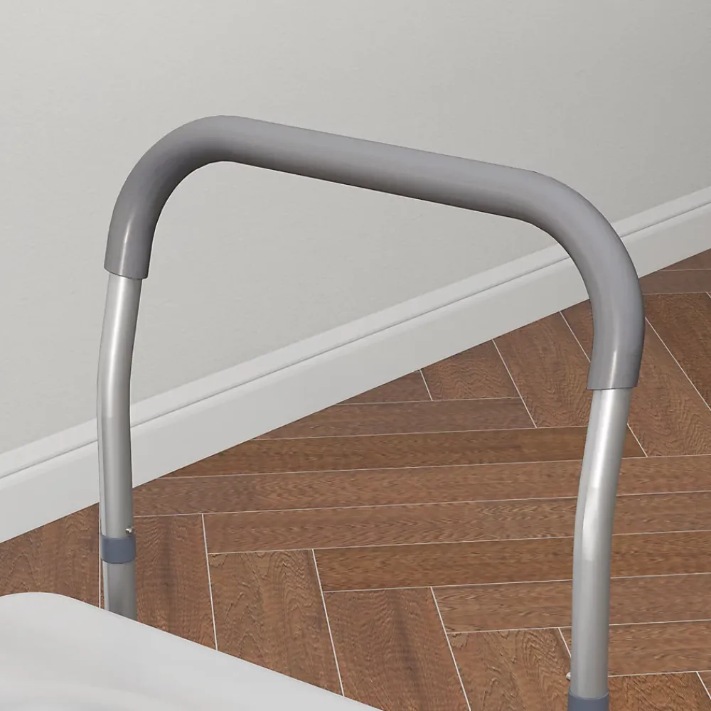 Homcom Chaise percée - Chaise de douche percée - hauteur réglable, seau amovible pliable - antidérapante - alu PVC gris