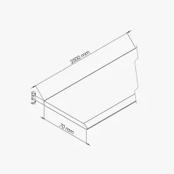 Panneau Mural De Salle De Bains|Tecnoprofils Champlat PVC Cellulaire 70 mm - Longueur 2.50 m - Lot de 5 - Sable