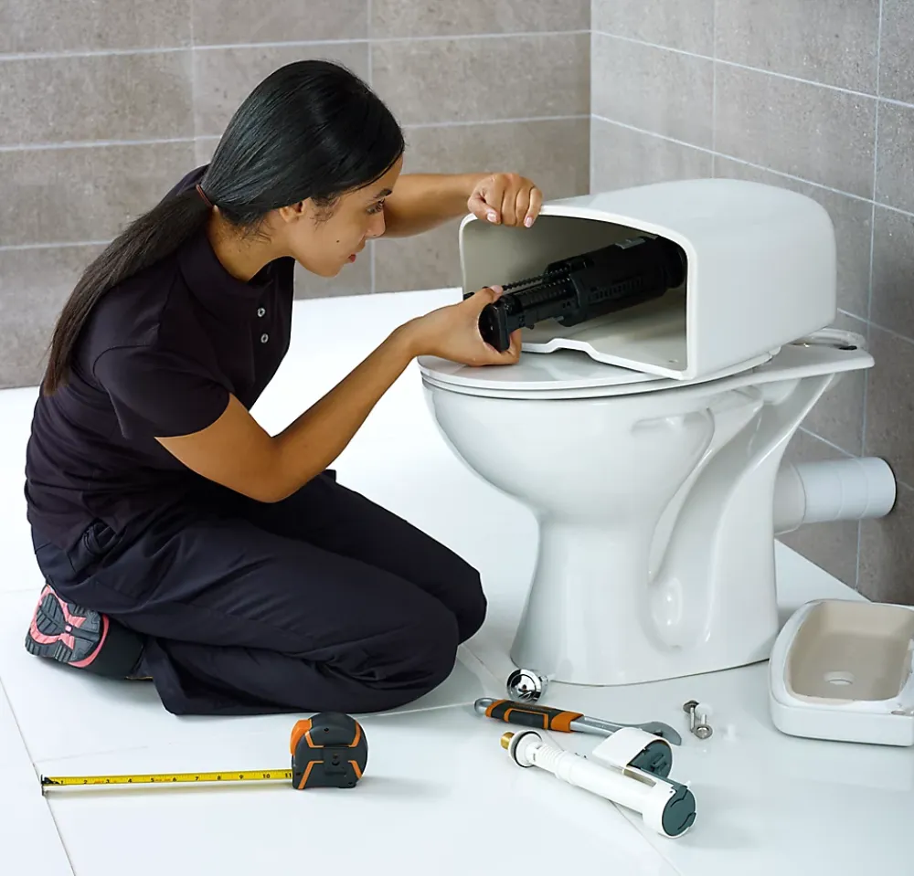 Flomasta Chasse d'eau - 2", Double bouton poussoir + tige