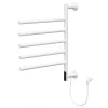 Luxebath Chauffe-serviette électrique 75W 45-60C 450x622 mm blanc rotation 180 degrés en acier inox