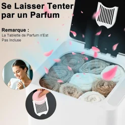 Giantex Chauffe-Serviettes 23 L,Ecran LED, Minuterie de 15 à 90 Min, pour Serviettes 114 x 178cm, Peignoirs, Couvertures, Blanc