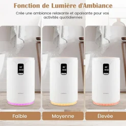 Giantex Chauffe-Serviettes 20L,avec Minuterie, 3 Lumière RGB et Verrouillage pour Spa, Peignoirs, Couvertures, Salle de Bain