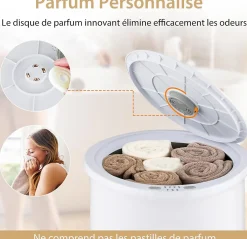 Giantex Chauffe-Serviettes Style Seau 23L, 3 Niveaux Chauffage 60-80Celsius & Minuterie 20-90min, Chauffe-Serviettes, Blanc