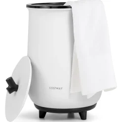 Sèche-Serviettes Électrique|Giantex Chauffe-Serviettes Style Seau 23L, 3 Niveaux Chauffage 60-80Celsius & Minuterie 20-90min, Arrêt Automatique, Noir