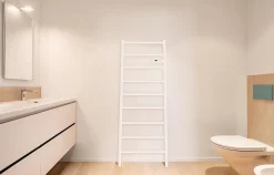 Chemin'Arte Sèche-Serviettes Blanc Design échelle 150cm - 250W - Thermostat électronique - Timer