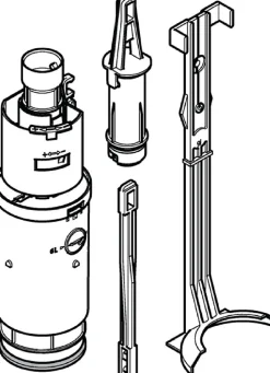 Gebererit Cloche complète double touche - Pour réservoir encastré - Geberit