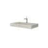 Lavabo|Kiamami Valentina 80Cm Hpl Stratifié Lavabo Chêne Glace Bassin Central