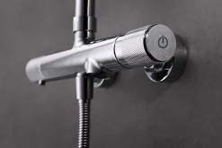 Imex Products Colonne baignoiredouche thermostatique chromee acier et laiton avec douchette plate anticalcaire