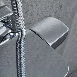 Poalgi Colonne bain douche mécanique avec barre extensible SKY BATH chromé série JOY