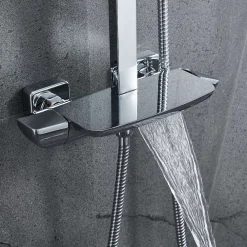 Poalgi Colonne bain douche mécanique avec barre extensible SKY BATH chromé série JOY