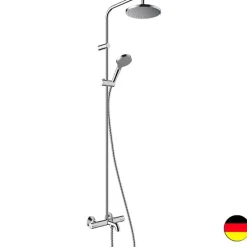 Hansgrohe Colonne bain douche thermostatique Vernis Blend 200 chromé