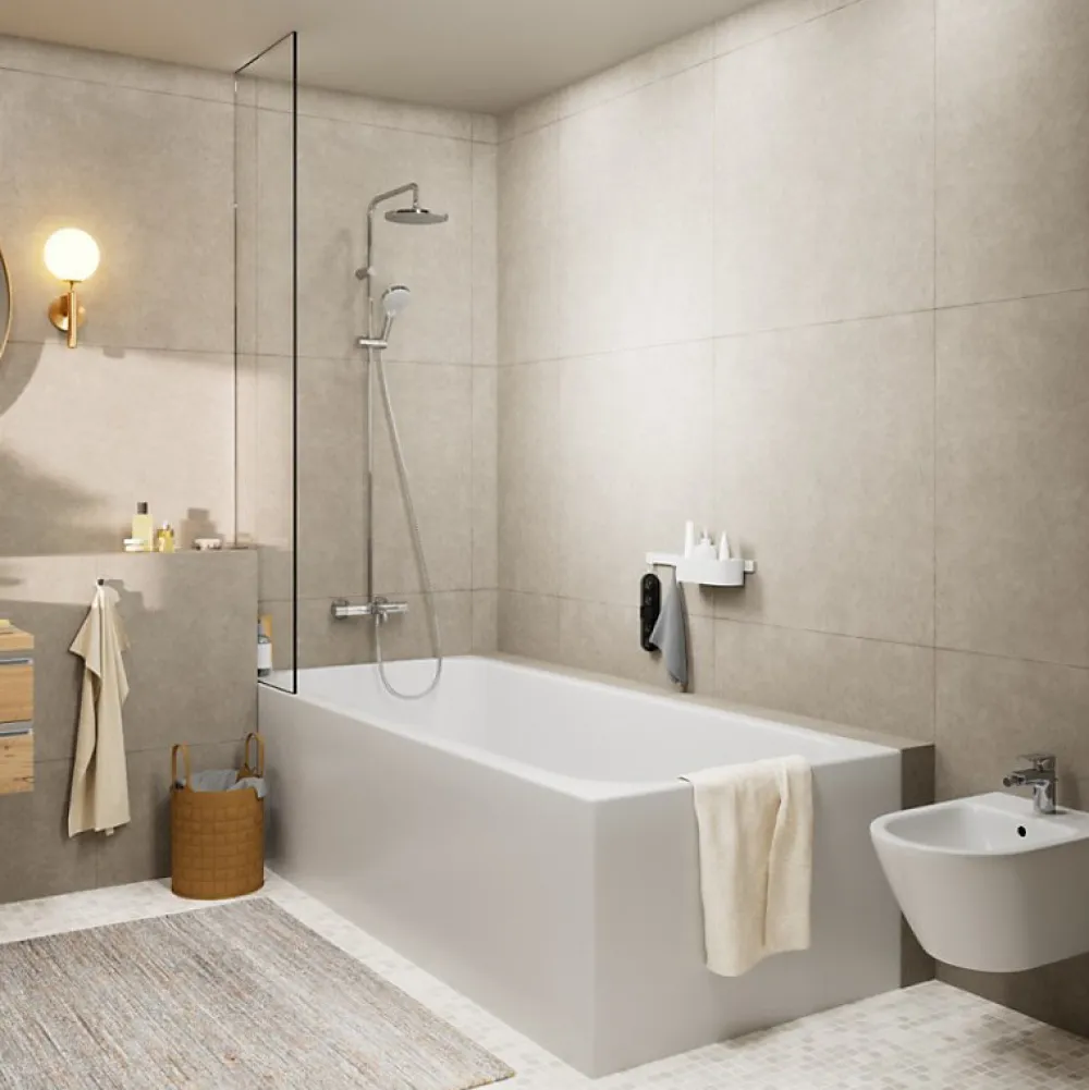 Hansgrohe Colonne bain douche thermostatique Vernis Blend 200 chromé